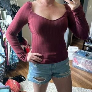 Urban Outfitters Project Social T Top in Sangria NWT